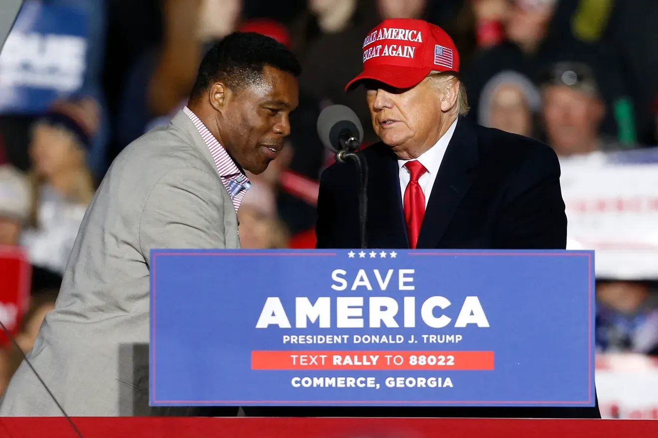Trump and Walker at Georgia rally